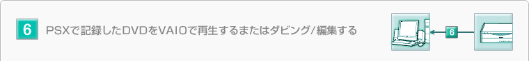 6.PSX�ŋL�^����DVD��VAIO�ōĐ����� �܂��� �_�r���O/�ҏW����