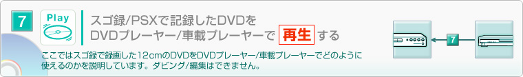 7.�X�S�^/PSX�ŋL�^����DVD��DVD�v���[���[/�ԍڃv���[���[�ōĐ�����