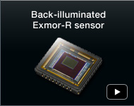 Back-illuminated Exmor-R sensor