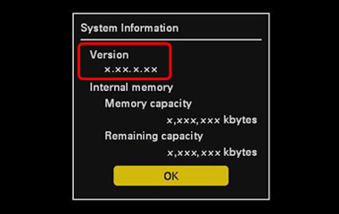 Check the firmware version

