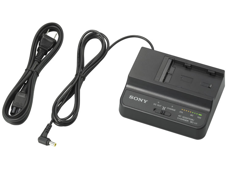 ①SONY バッテリーチャージャー BC-U1 BC-U1 Battery Charger & AC adaptor For BP-U90/U60/U30 - Sony Pro