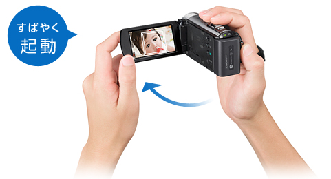 HDR-CX170 特長 : 手軽に使える小型・軽量 | デジタルビデオカメラ Handycam ハンディカム | ソニー