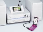 ※写真はNAS-D500HD（ホワイト）とWalkman(R) Phone, Premier3 by Sony Ericssonの接続例です