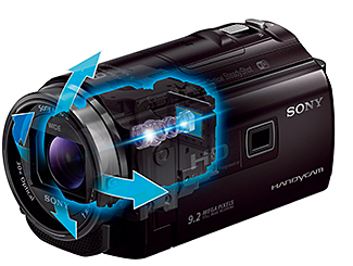 HDR-CX535 特長 : 空間光学手ブレ補正 | デジタルビデオカメラ 