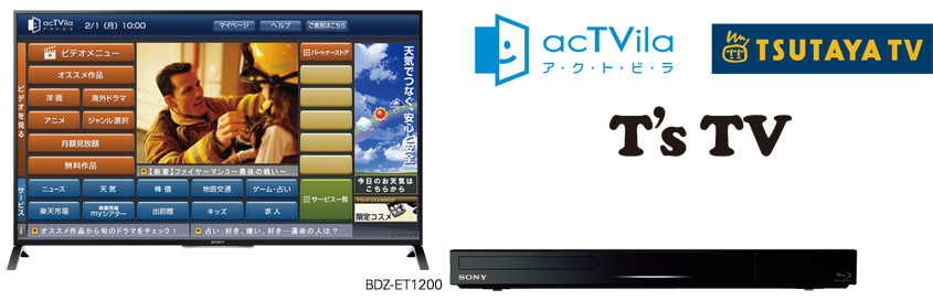 SONY BDZ-EW520　2TB/W録画/外付けHDD対応/Wi-Fi内蔵