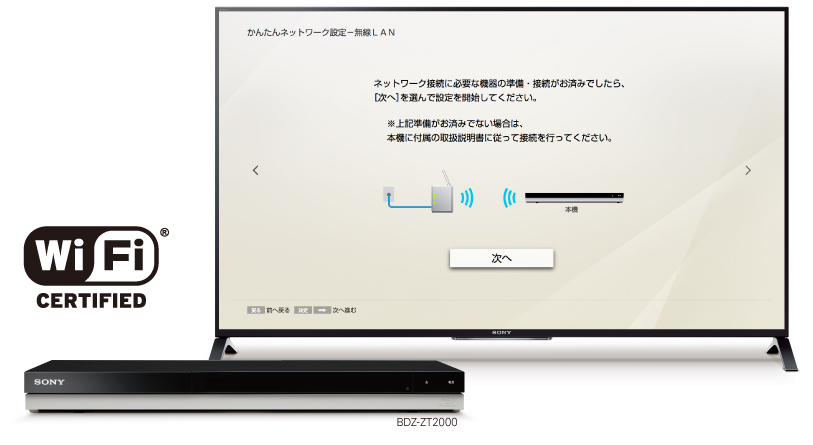 ソニー ブルーレイディスク DVDレコーダー 2TB 2チューナー 2番組同時録画 外付けHDD対応 無線LAN内蔵 BDZ-ZW2500 - 2