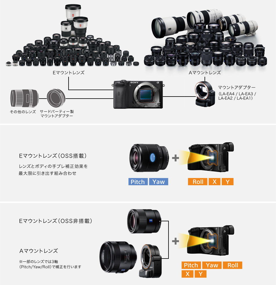 α6600 特長 : 光学式5軸ボディ内手ブレ補正 | デジタル一眼カメラα ...