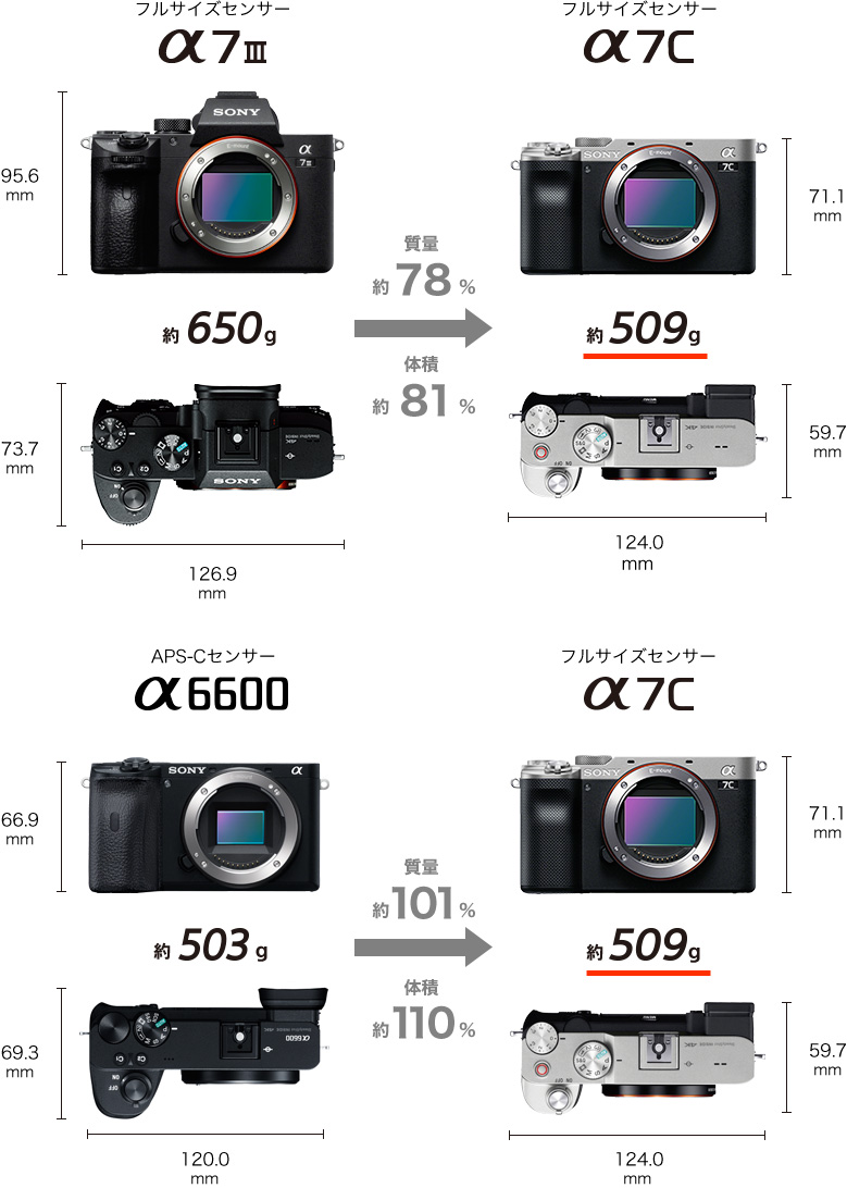 204800ファインダ種類SONY α7C ボディー