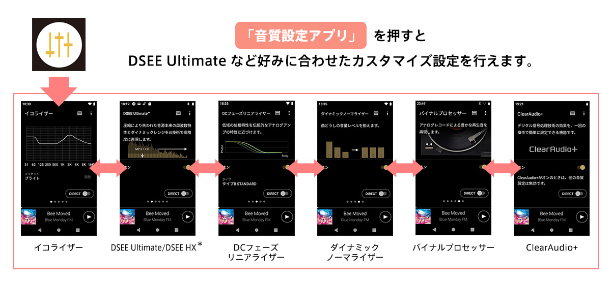 Nw A100シリーズ 特長 ウォークマンならではの専用アプリ ポータブルオーディオプレーヤー Walkman ウォークマン ソニー