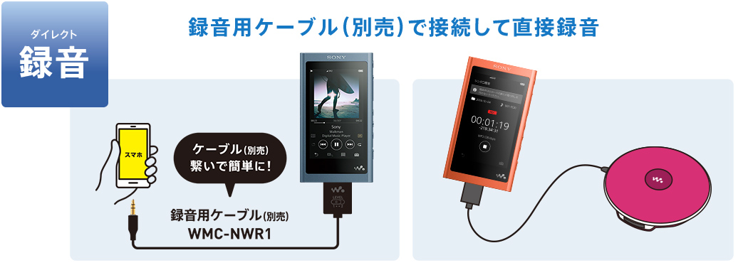 Nw A50シリーズ 特長 かんたん転送 ポータブルオーディオプレーヤー Walkman ウォークマン ソニー