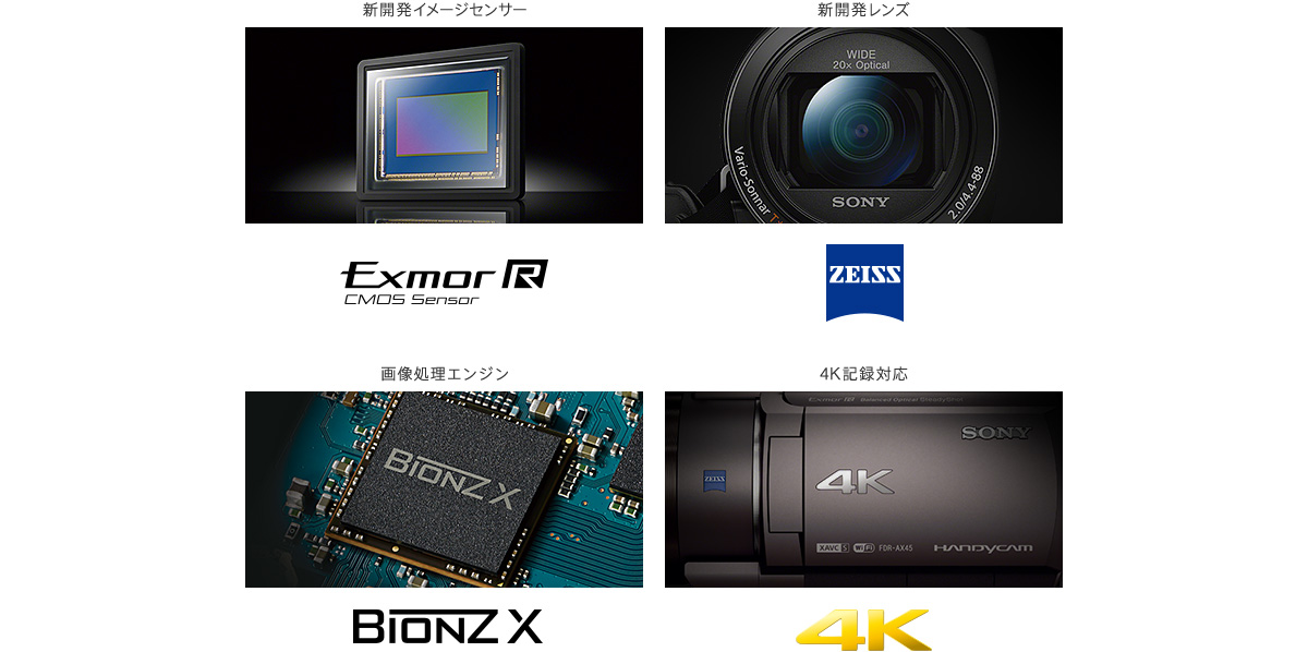FDR-AX45 | デジタルビデオカメラ Handycam ハンディカム | ソニー