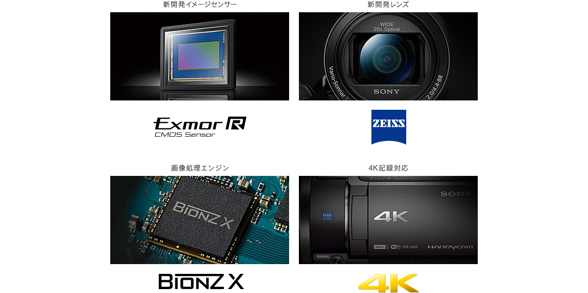 カメラ ビデオカメラ FDR-AX60 | デジタルビデオカメラ Handycam ハンディカム | ソニー