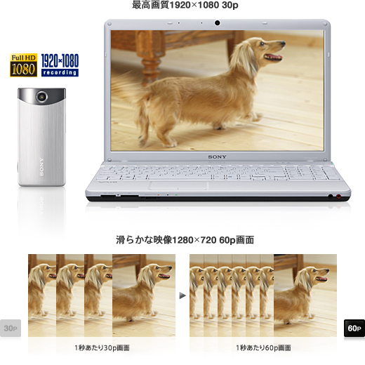 商品の特長 | MHS-TS20K | “Bloggie”(ブロギー) | ソニー
