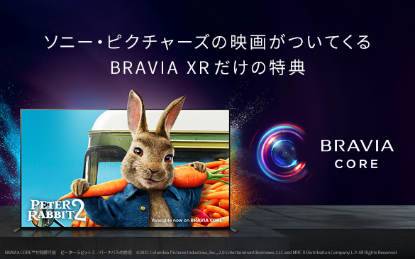 �\�j�[�E�s�N�`���[�Y�̉f�悪���Ă���BRAVIA XR�����̓��T BRAVIA CORE
