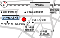 地図：ソニーストア 大阪