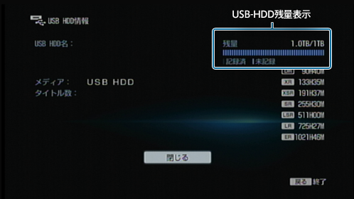 USB-HDD情報