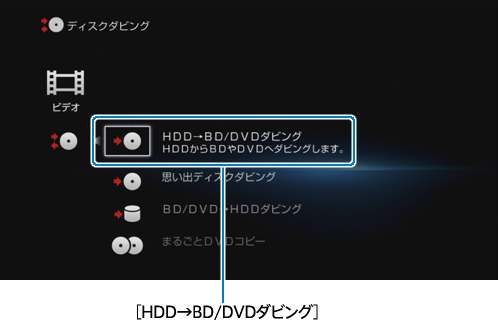 ディスクにコピーしたい タイトルダビング コピー ダビングする 12 使いかたマニュアル ブルーレイディスク Dvdレコーダー サポート お問い合わせ ソニー