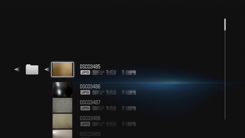 アルバムオプション画面