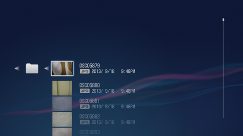 アルバムオプション画面