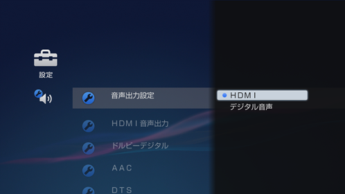 バーチャルサラウンド画面