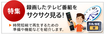 録画したテレビ番組をサクサク見る!