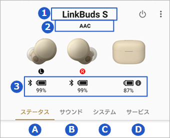 Headphones Connect̉ʃLv`摜 摜̒3̐A1LinkBuds Sƕ\Ă 2BluetoothڑR[fbNLDACƕ\Ă 3100%Ɠdrcʂ\Ă