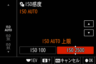 ISO AUTO�ŏ���Ɖ�����ݒ肷���ʂ̈��