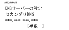 画面:セカンダリDNS