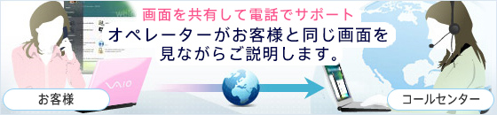 ��ʂ����L���ēd�b�ŃT�|�[�g �I�y���[�^�[�����q�l�Ɠ�����ʂ����Ȃ��炲�������܂��B