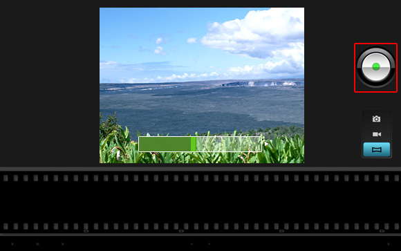 シャッターアイコンをタップ