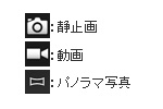 静止画・動画・パノラマ写真