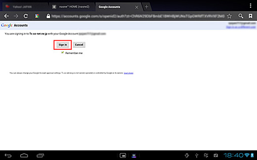 Google�A�J�E���g���