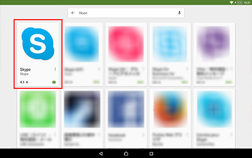 GooglePlay ストアアプリ検索結果画面
