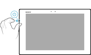 Sony Xperia™ Tablet Zに電源を入れる