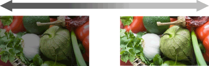 イラスト: 明るさ調整による消費電力低減