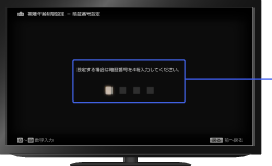 画面: 暗証番号設定