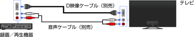 画面: D映像ケーブルでつなぐ