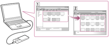 エクスプローラーを使ってウォークマンに転送する 使いかた Nw 0シリーズ 製品別サポート ポータブルオーディオプレーヤー Walkman ウォークマン サポート お問い合わせ ソニー