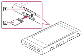 Microsdカードを使う 使いかた Nw A50シリーズ 製品別サポート ポータブルオーディオプレーヤー Walkman ウォークマン サポート お問い合わせ ソニー