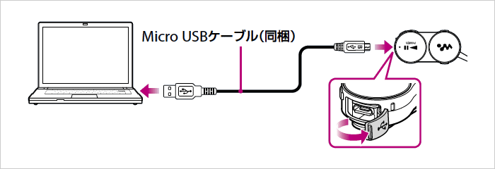 Bluetoothヘッドホンをパソコンで充電する