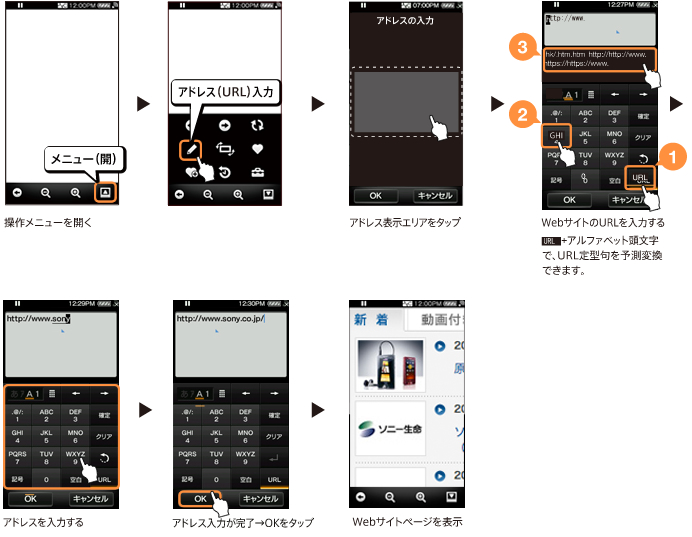 Web�T�C�g�A�h���X�̓��͕��@