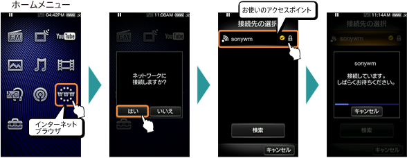 アクセスポイントを選択する方法