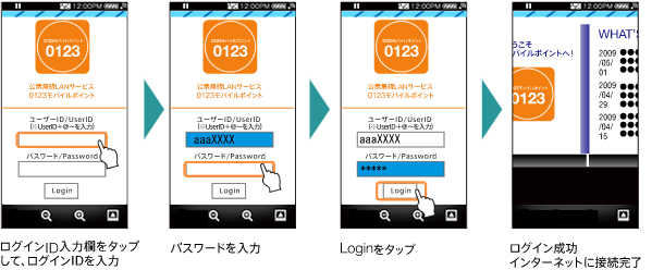 ���O�C�����ăC���^�[�l�b�g�ɐڑ�������@