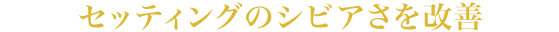 セッティングのシビアさを改善