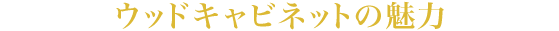 ウッドキャビネットの魅力