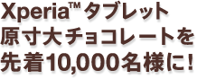 Xperia&trade; �^�u���b�g������`���R���[�g��撅10,000���l�ɁI