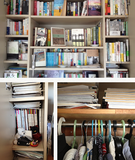 川内さんの蔵書は仕事場の至る所に所狭しと詰め込まれている。