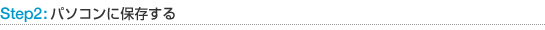 ステップ2:パソコンに保存する