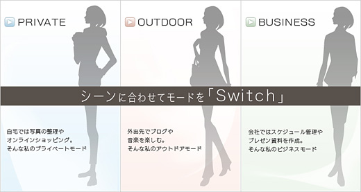 ���p�V�[���ɍ��킹��3�̃��[�h��؂�ւ�����uSwitch�v