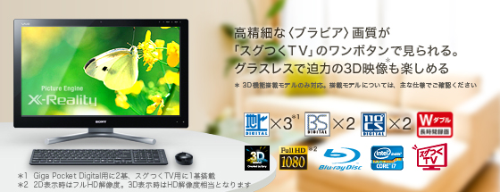 【ジャンク】VAIO Lシリーズ VPCL21AHJ Core i7+テレビ